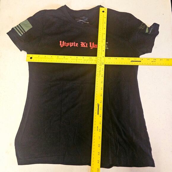 Grunt Style Yippie Ki Yay Christmas Holiday Graphic Tee Tshirt Women's L 3324 - Picture 6 of 7